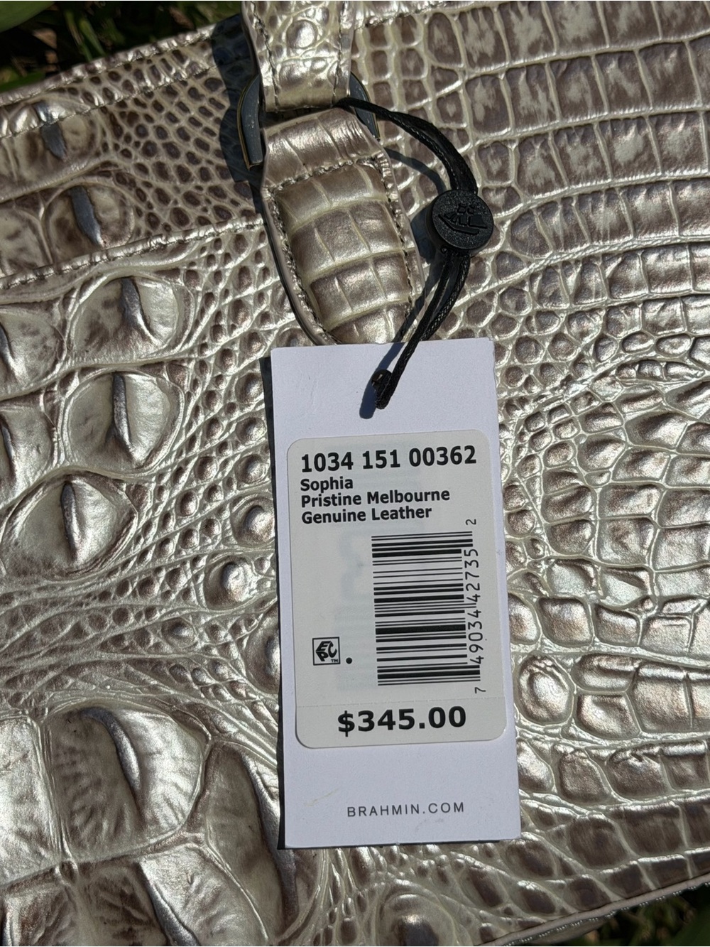 Brahmin Sophia Large Croc Embossed Shoulder Bag - Picture 6 of 8